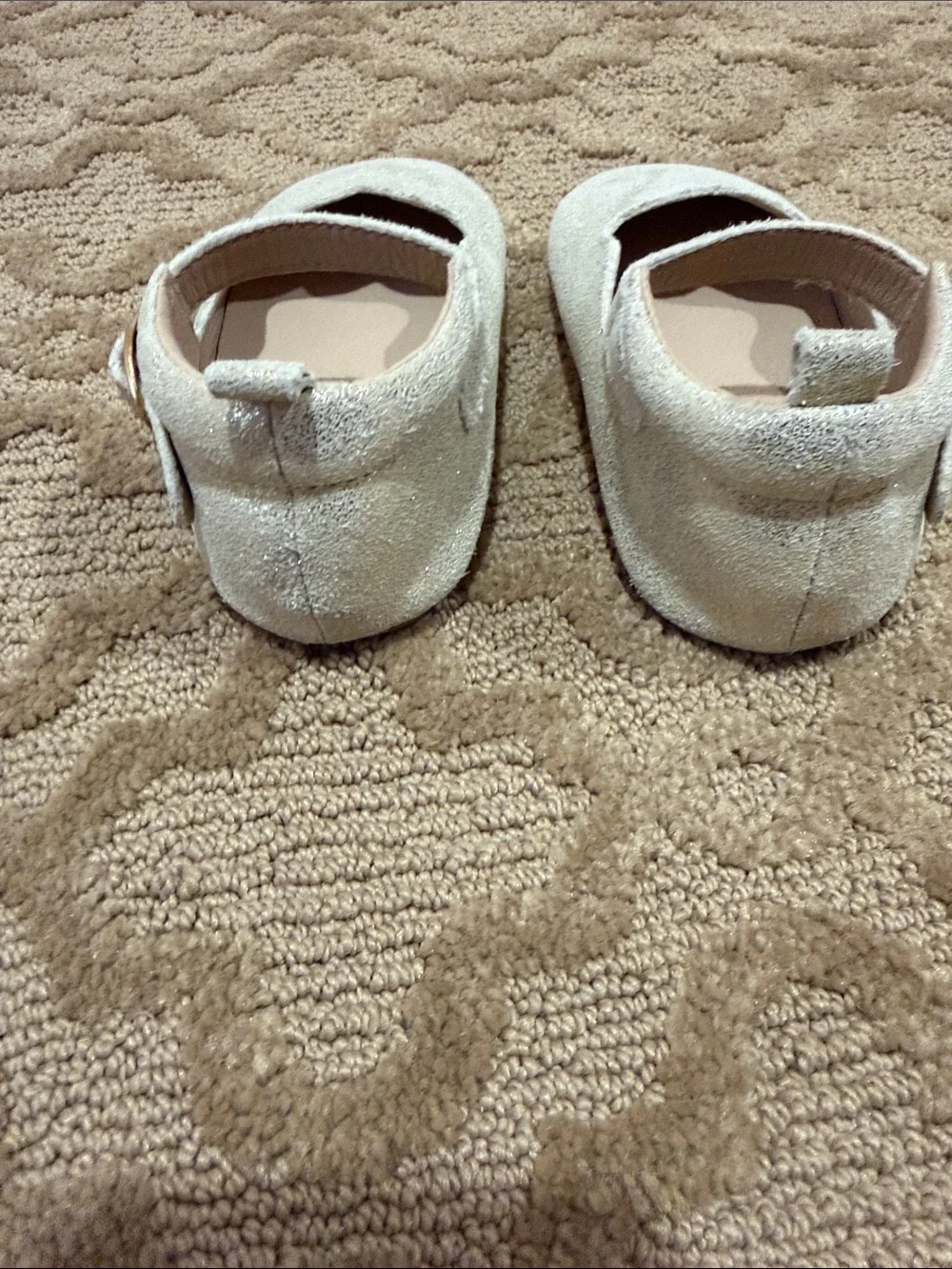 Little Love Bug Girls Glitter Mary Jane Shoes in Gold